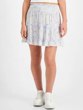 Women's Floral Printed Skirt,Light Blue