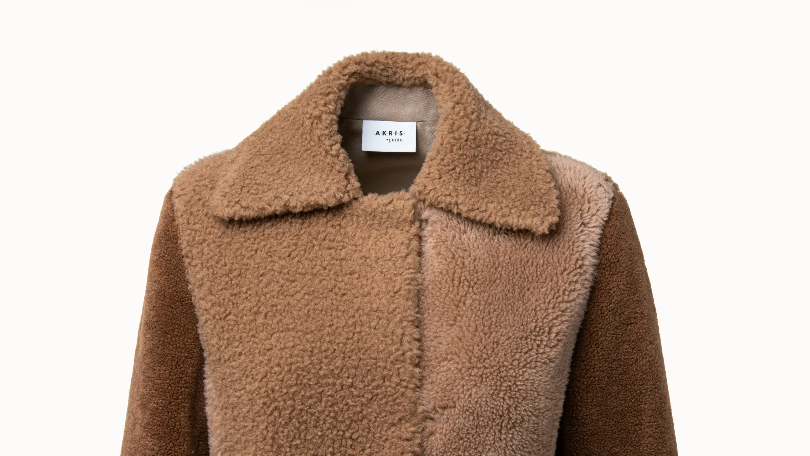 Wool Faux Fur Patchwork Coat