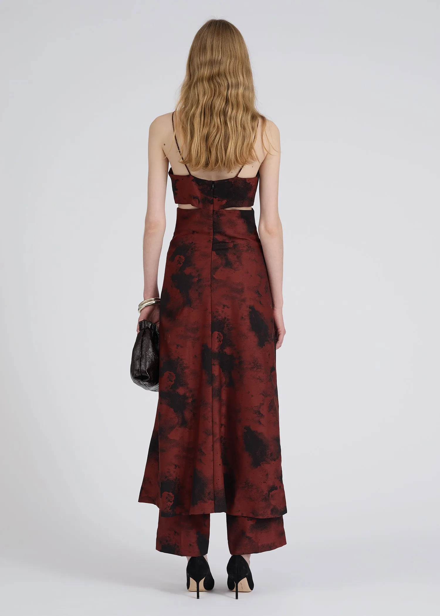 Wool Jacquard Aquilone Strap Dress