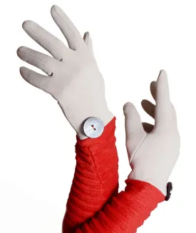 Wristee® long glove - Oatmeal/red