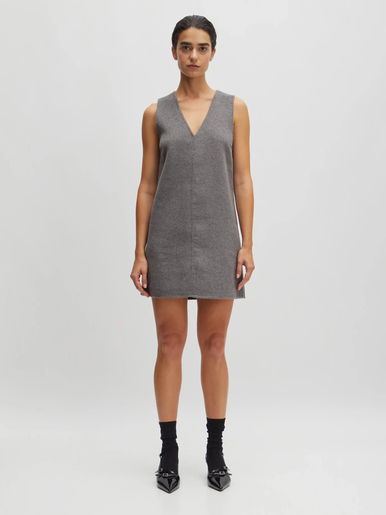 Xristine wool dress Grey melange